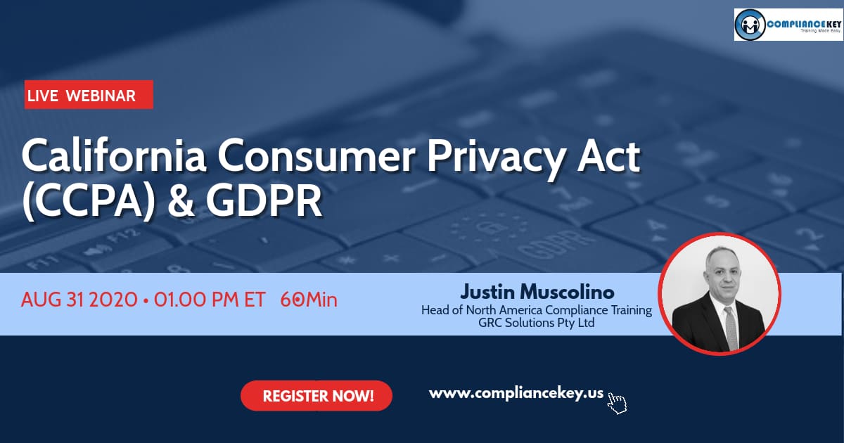 California Consumer Privacy Act (CCPA) & GDPR | Corporate Compliance ...