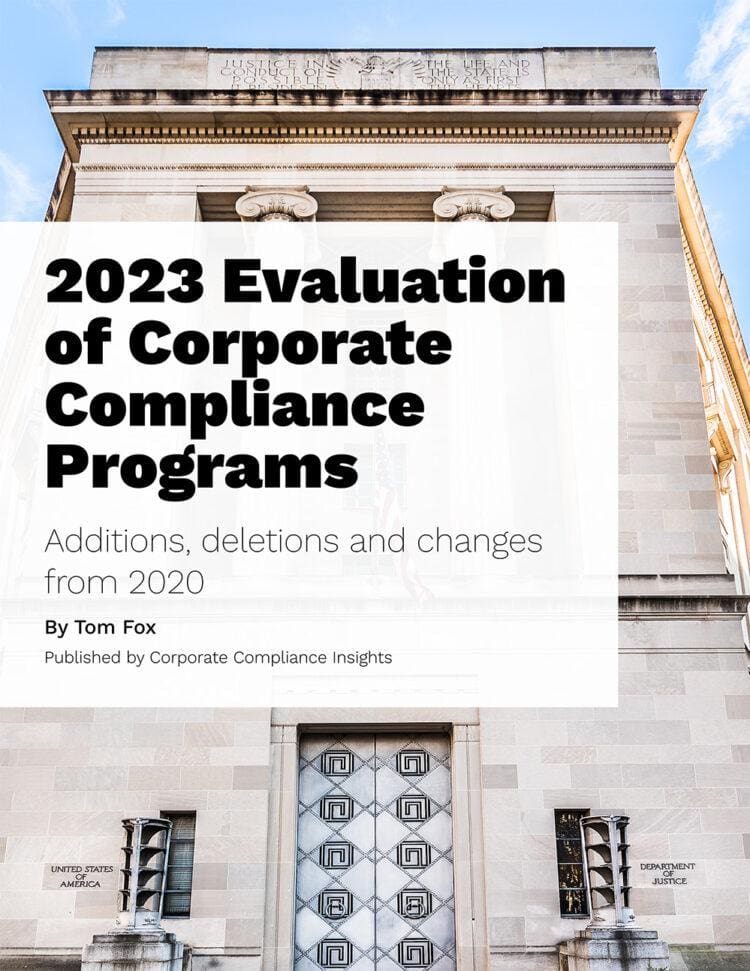 2023 Evaluation Of Corporate Compliance Programs | Corporate Compliance ...