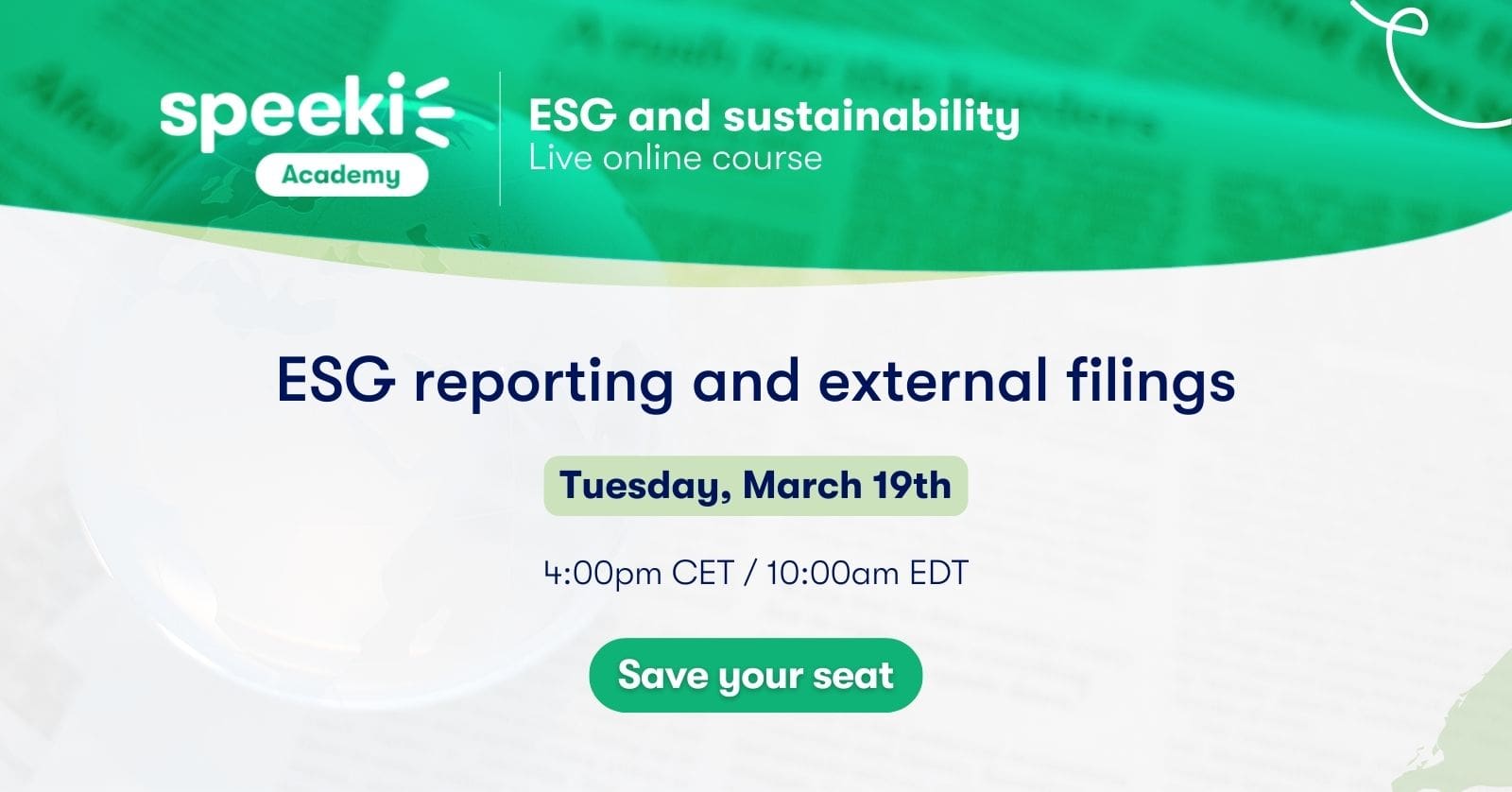 ESG Reporting And External Filings | Corporate Compliance Insights