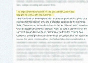 california salary range in job description