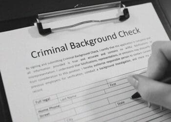 hand signing criminal background check form